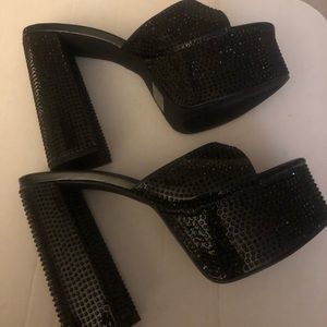 Strapless diamond heels